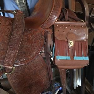 Repurposed Coach saddle bags